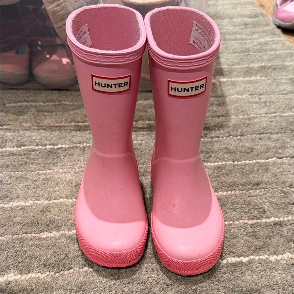 Size 9 Pink Toddler Hunter Boots